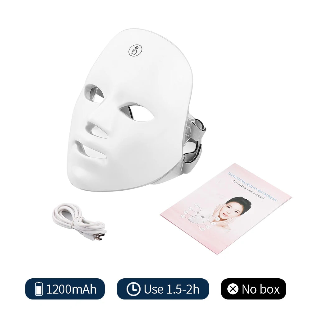 7-färgs LED Photon ansiktsmask