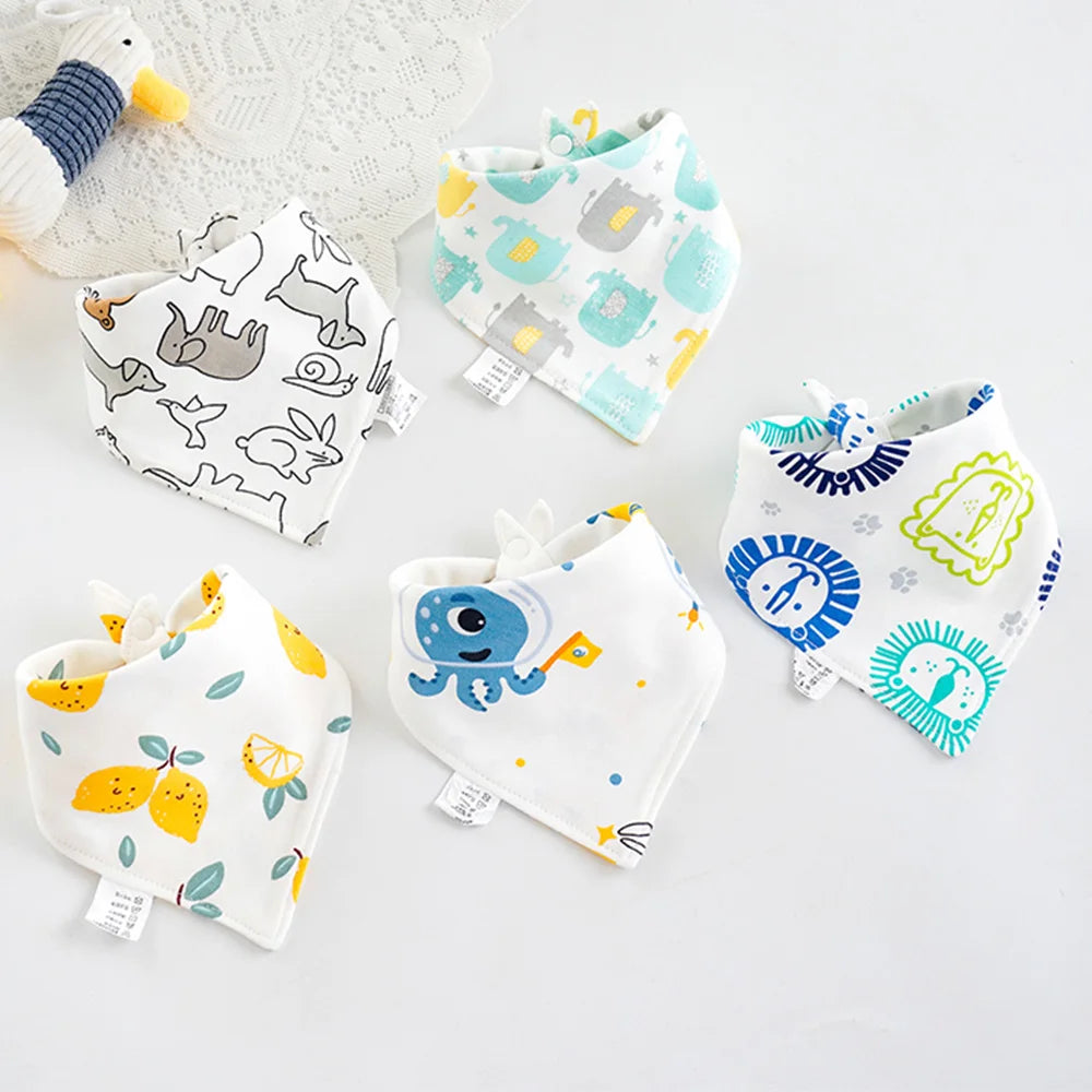 Baby Triangle Double Cotton Feeding Bibs