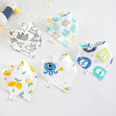 Baby Triangle Double Cotton Feeding Bibs