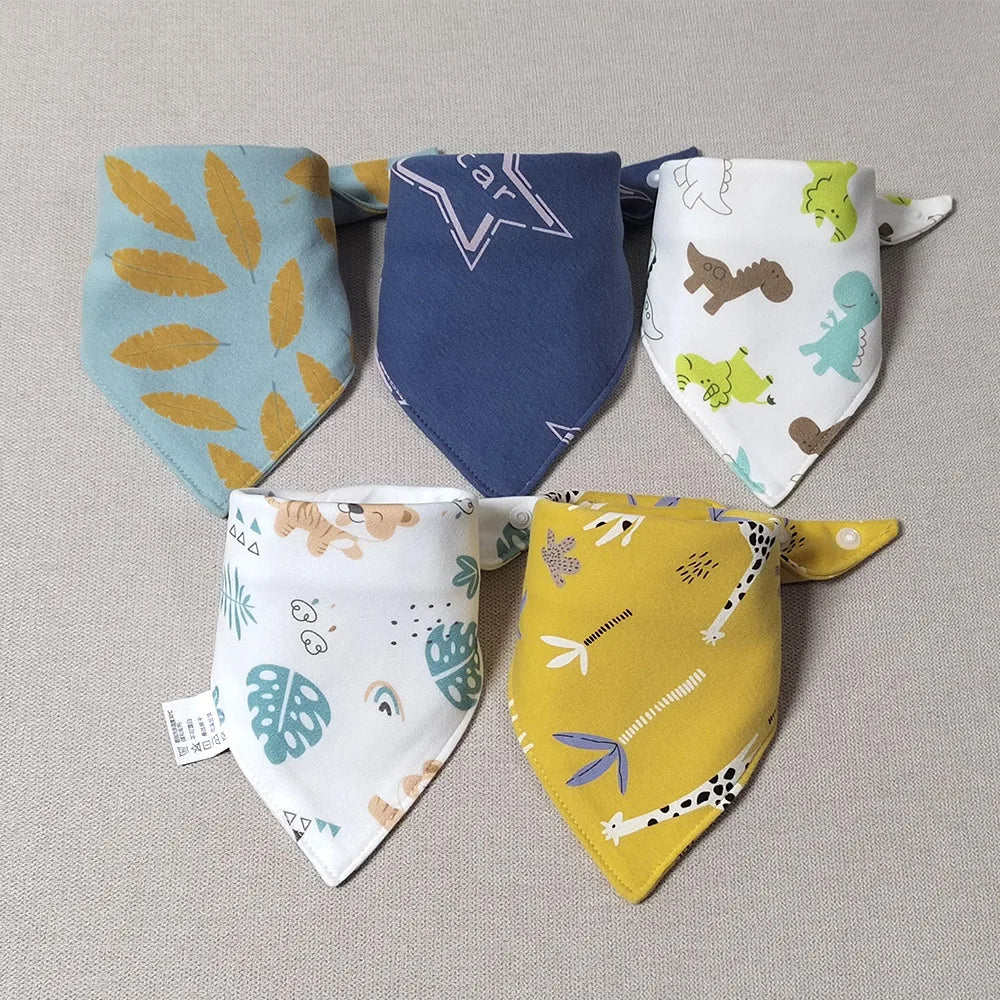 Baby Triangle Double Cotton Feeding Bibs