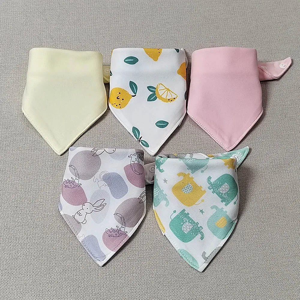 Baby Triangle Double Cotton Feeding Bibs