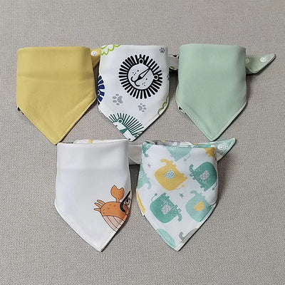 Baby Triangle Double Cotton Feeding Bibs