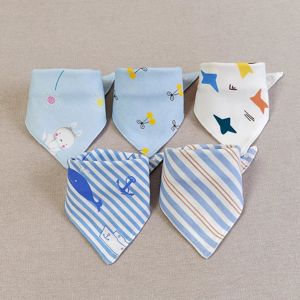 Baby Triangle Double Cotton Feeding Bibs