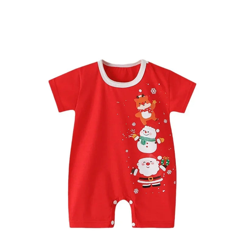 Baby Short Sleeve Thin Cartoon Romper