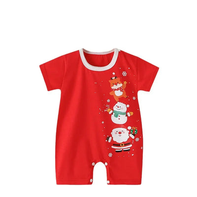 Baby Short Sleeve Thin Cartoon Romper