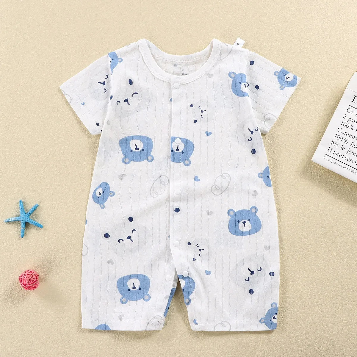 Baby kortärmad Onesies klätterbyxa