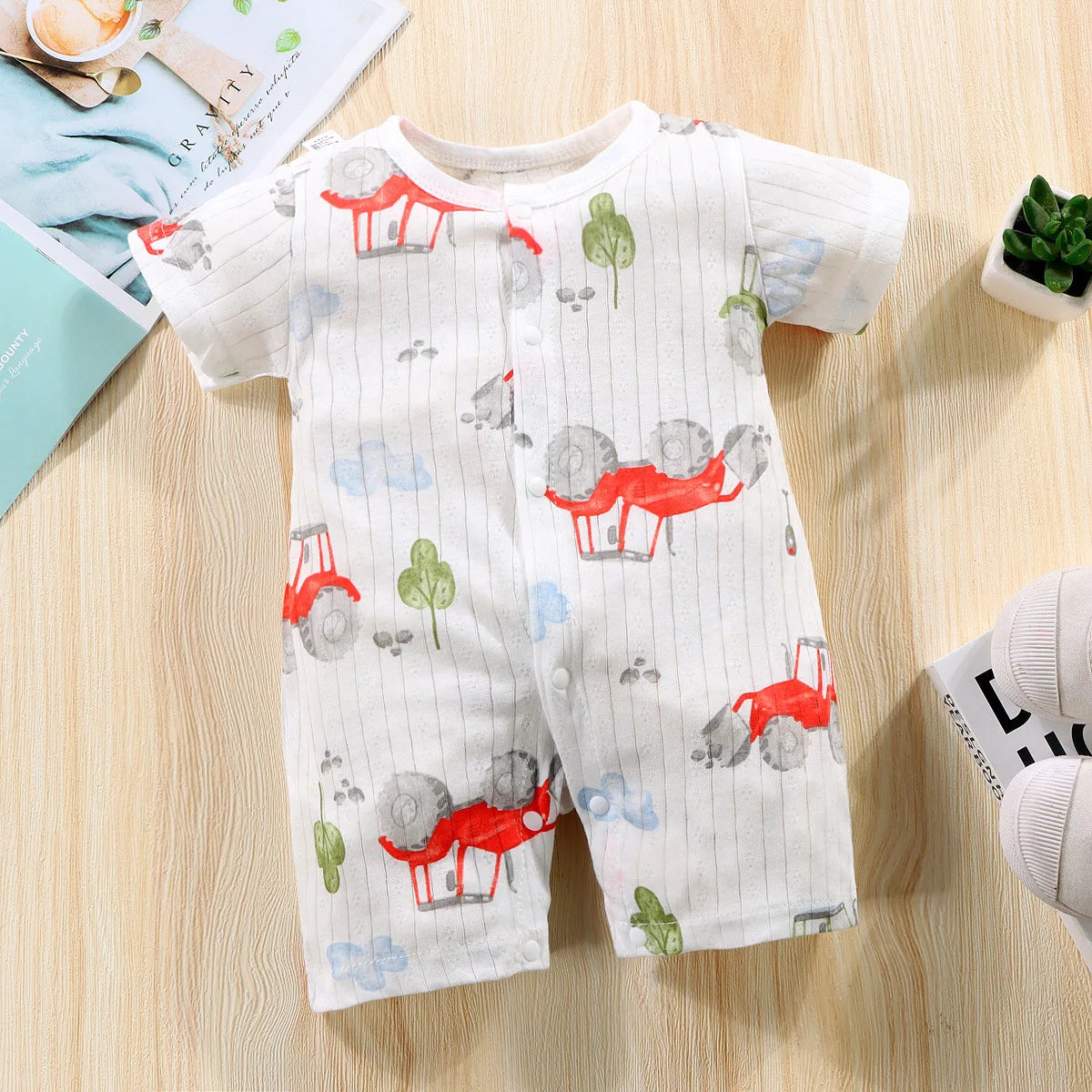 Baby Short-Sleeved Onesies Climbing Romper