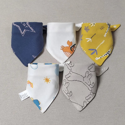 Baby Triangle Double Cotton Feeding Bibs