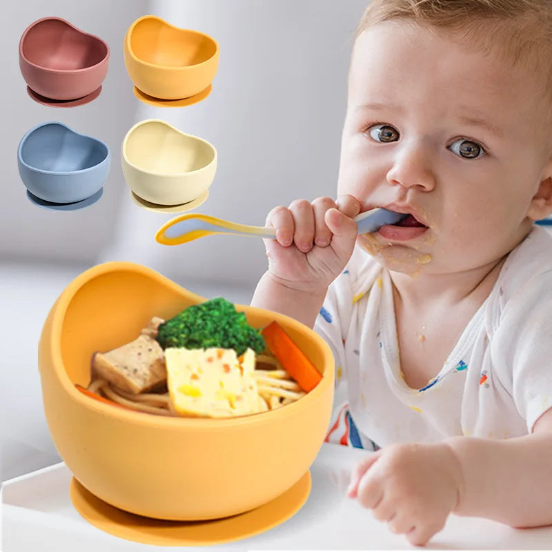 Children's Non-Slip Learn Eating  Bowl