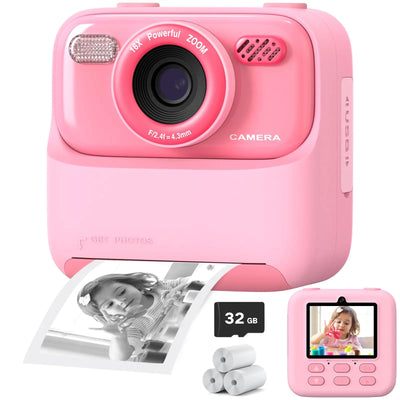 Kids HD Dual Lens Print Digital Camera Toy