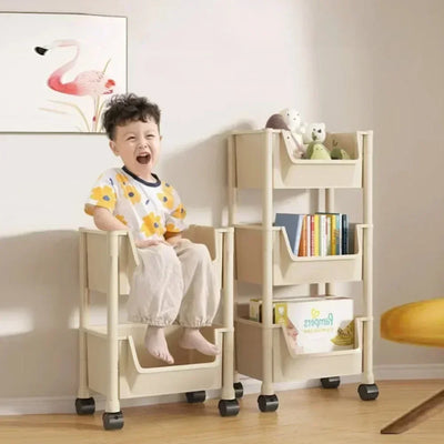 Baby Living Room Trolley Bookshelf